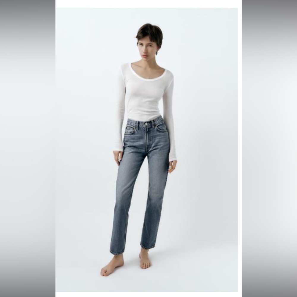 NWOT! Zare TRF Straight leg Jean with High Waist